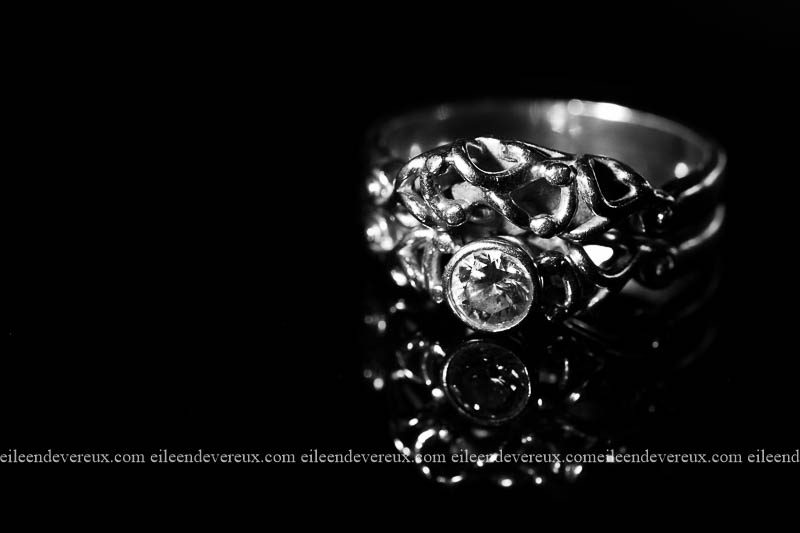 black and white wedding rings macro photography eileen devereux photography