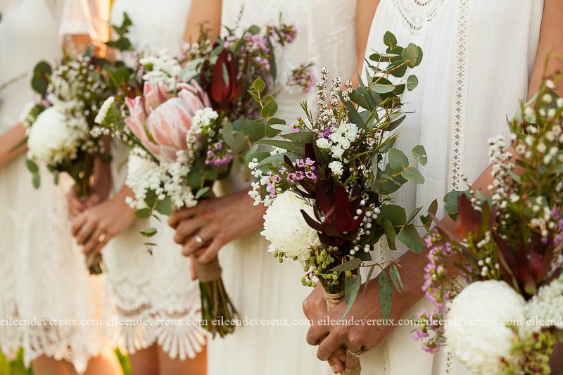 alverstoke barn wedding spring vintage bouquets protea