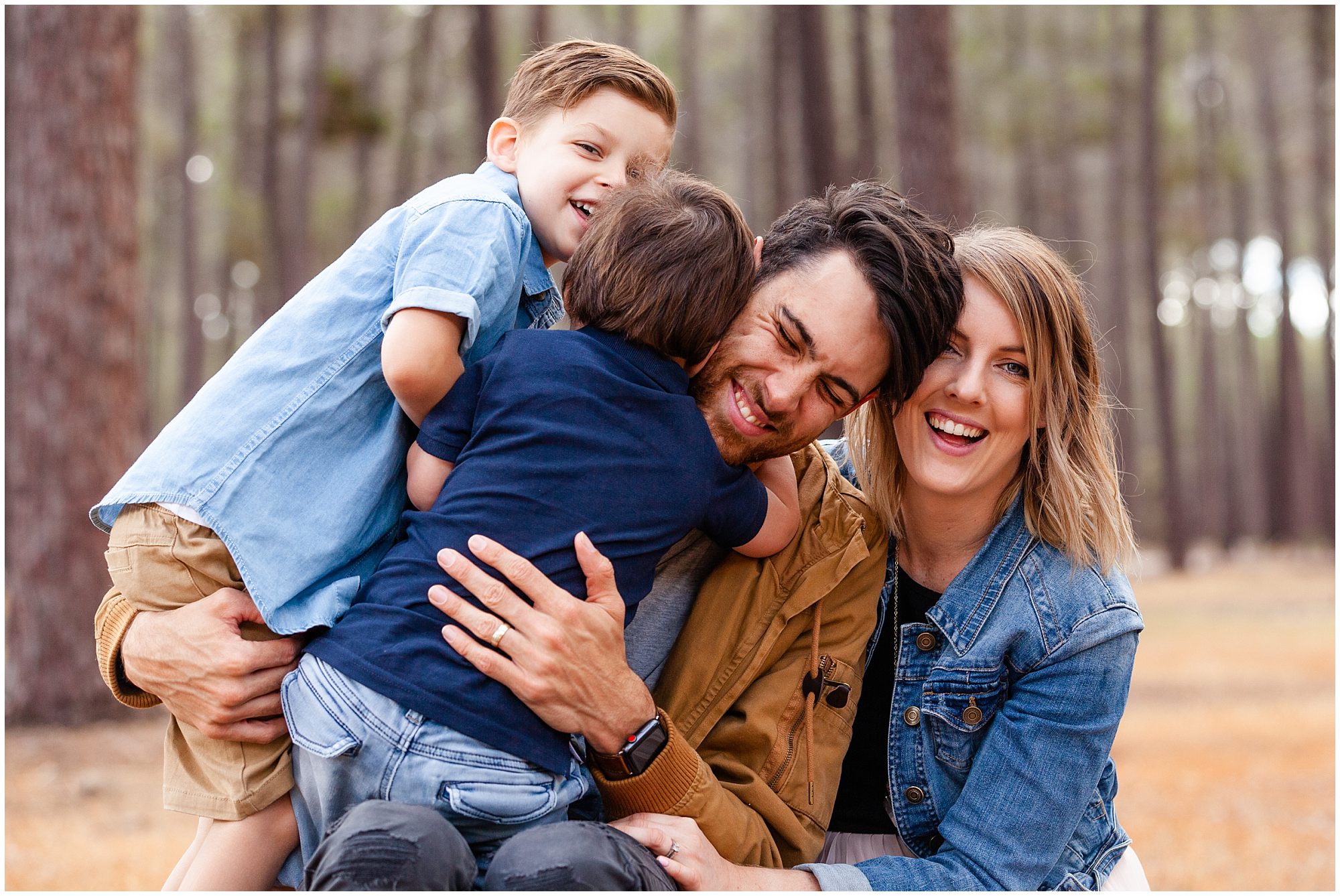 Perth family photographer pine forest family portrait session